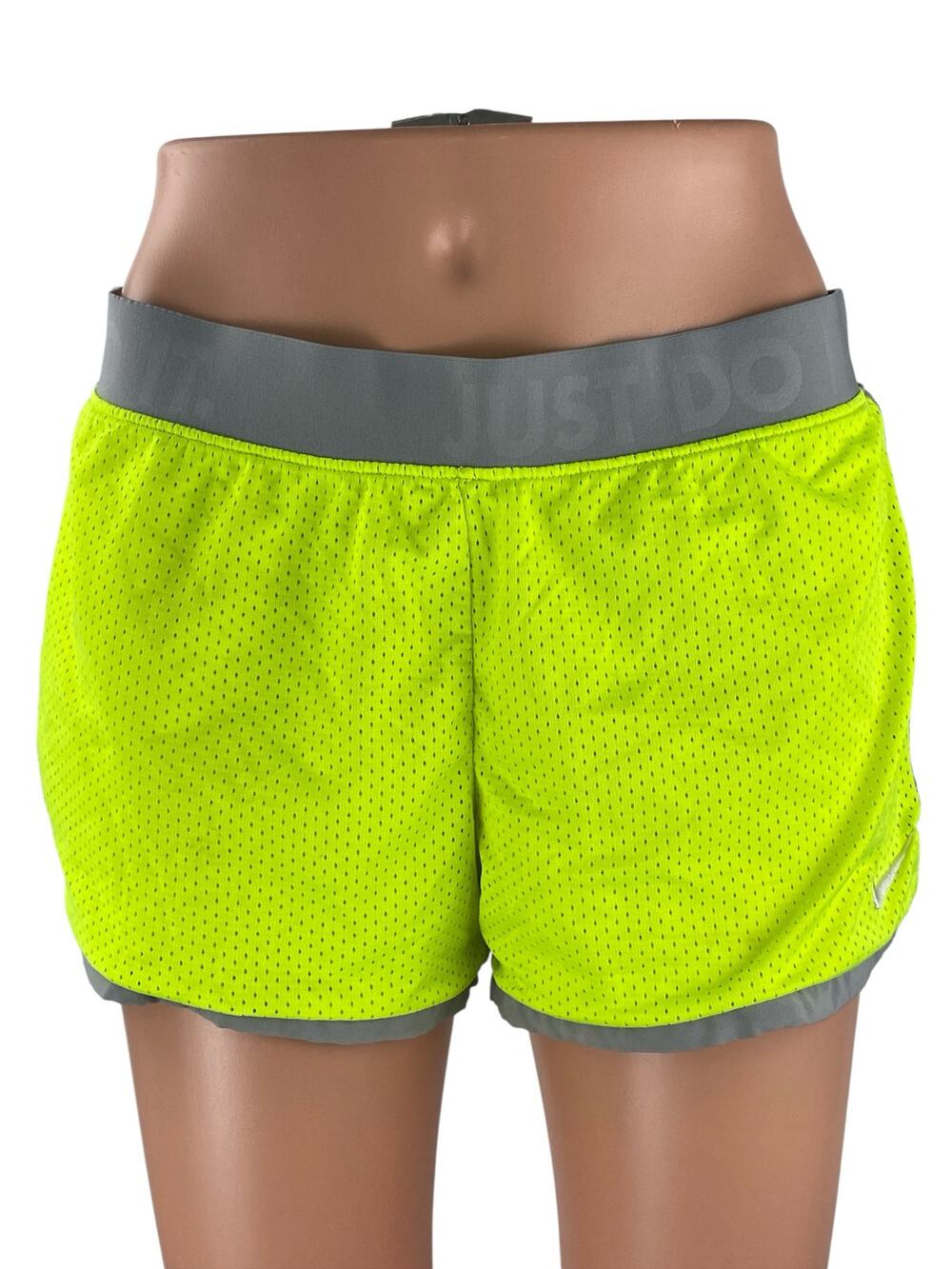 Nike Dri-FIT Mesh Women's Neon Yoga Gym Athletic Activewear Running Shorts Sz M